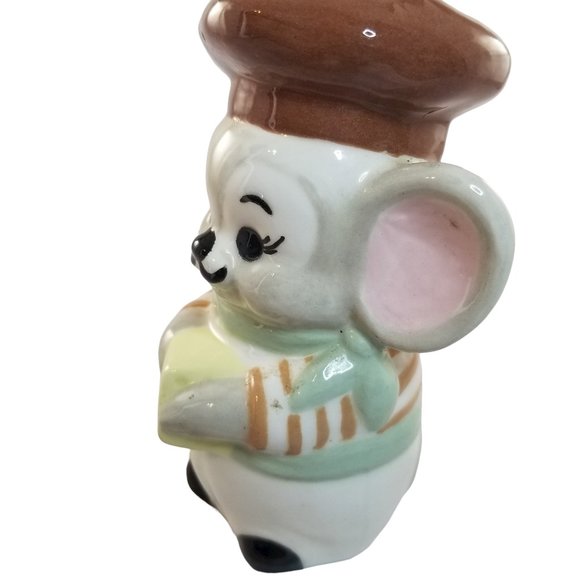 Vintage Porcelain Parmesan Cheese Shaker Luigi the Mouse Waiter - Picture 6 of 9